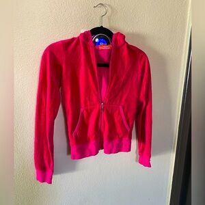 Juicy Couture Hot pink velour hoodie